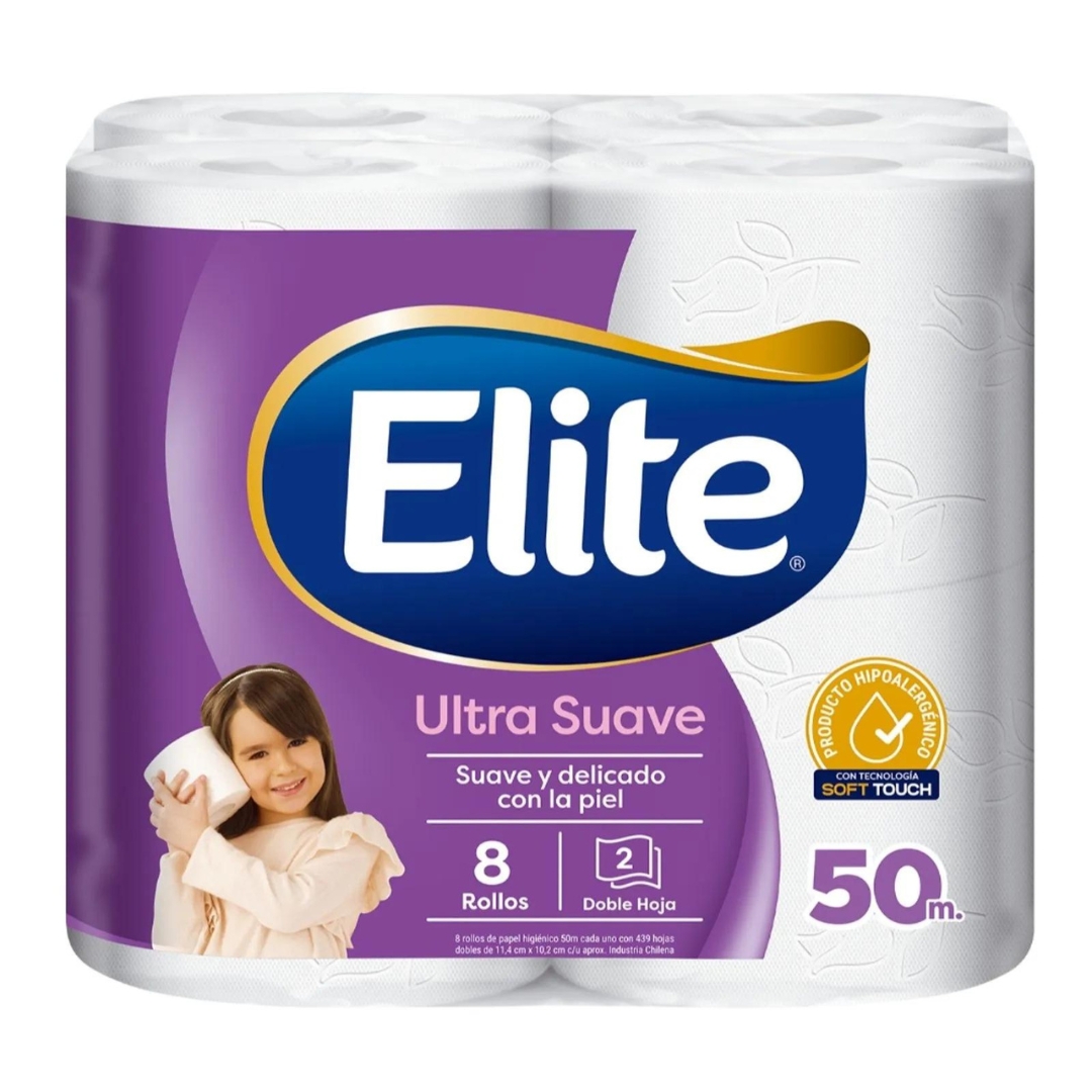 Papel Higiénico Elite Doble Hoja Ultra 8 un 50 mt