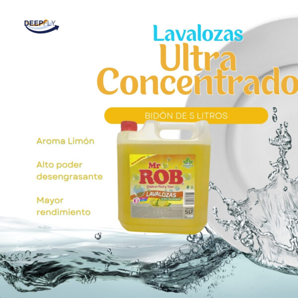 Lavaloza Mr. Rob Amarillo Ultra Concentrado 5L - Imagen 2