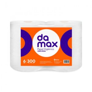 Papel Higiénico Damax 6x300M Hoja Simple (para dispensador)